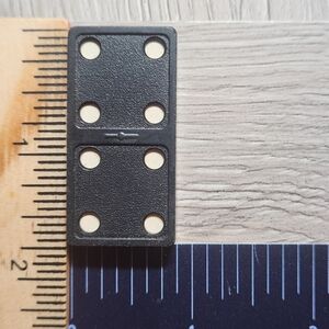 Double Fours 4:4 Vintage Whitman Replacement Domino Large Black Plastic Color
